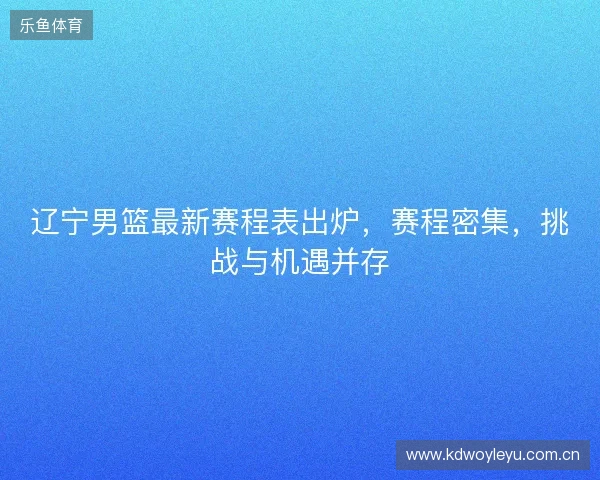 辽宁男篮最新赛程表出炉，赛程密集，挑战与机遇并存